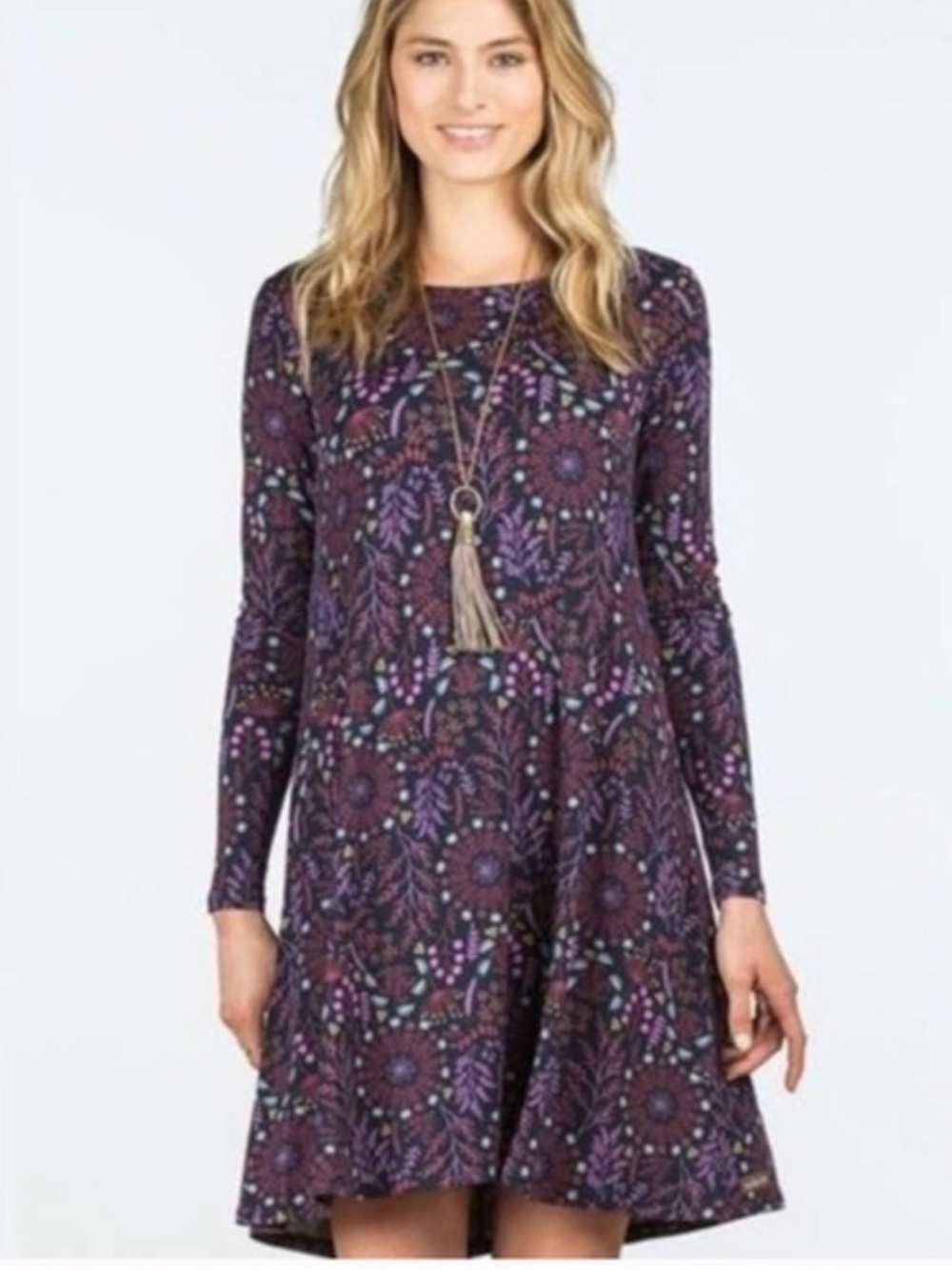 Matilda Jane New Resolution Ditzy Floral Soft Modal Jersey Dress purple medium‎
